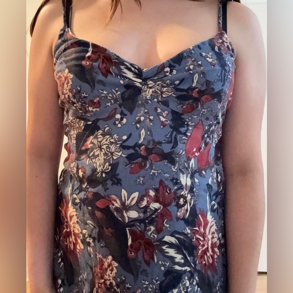 Blush Floral mini dress Blue and Red